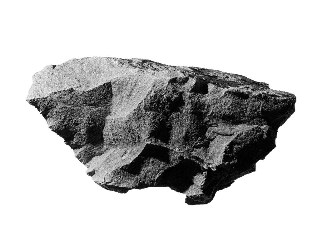 A fragment of raw stone aggregate